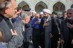 تشییع و خاکسپاری پیکر مرحوم مهدوی دامغانی در حرم مطهر رضوی
