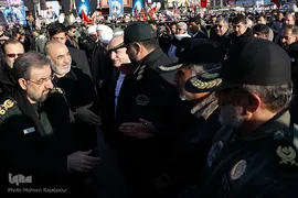 چهره ها در مراسم خاکسپاری شهید س‍پهبد قاسم سلیمانی/ کرمان