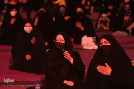 مراسم عزاداری شب پنجم محرم در میدان فلسطین