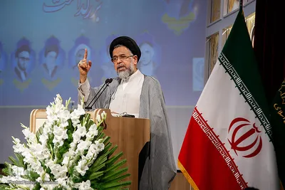 حجت الاسلام والمسلمین سیدمحمود علوی، وزیر اطلاعات در مراسم بزرگداشت شهدای شهریورماه
