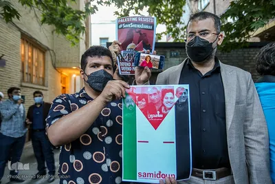 تجمع مردمی در محکومیت شهادت خبرنگار فلسطینی