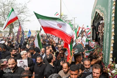 تشییع دریابان پاسدار شهید علیرضا تنگسیری در آبادان