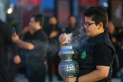 مراسم عزاداری حسینی در سنگ فرش مصلای تبریز