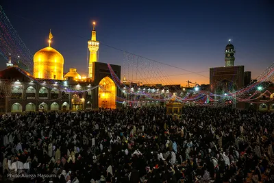 حرم مطهر رضوی در شامگاه عید غدیر‎