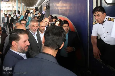 آیین افتتاح دومین قطار مسیرزیارتی یزد - مشهد و بالعکس در یزد‎‎
