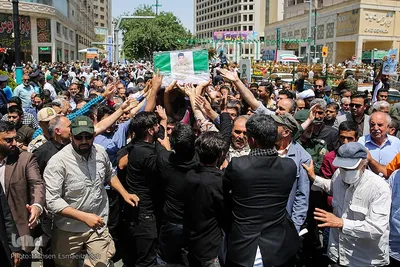 تشییع پیکر شهدای مرزبان در مشهد