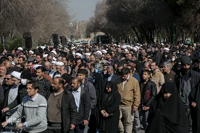 آیین تشییع و خاکسپاری پیکر مرحوم آیت‌الله شوشتری