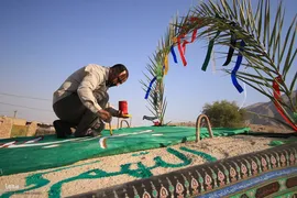جابه‌جایی مزار شهید جواد رضایی در کازرون