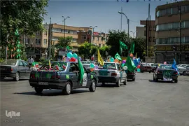 حرکت کاروان شادی عید غدیر در همدان