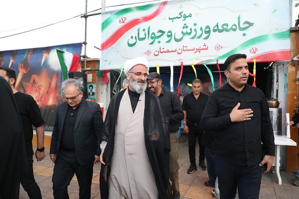 بازدید نماینده رهبر معظم انقلاب در سمنان از مواکب خدمت‌رسانی در آیین تشییع رهبر شهید انقلاب+ عکس