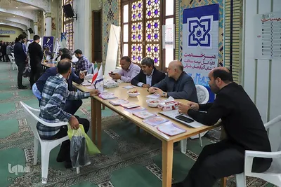 استقرار میز خدمت دستگاه‎های دولتی در مصلی امام خمینی (ره) تبریز‎