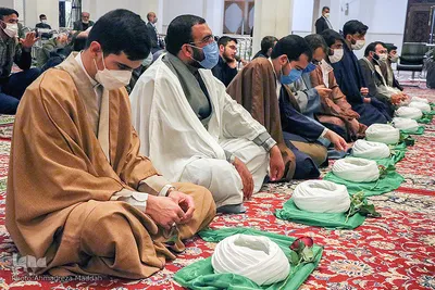 مراسم عمامه گذاری طلاب در اعیاد شعبانیه‎‎