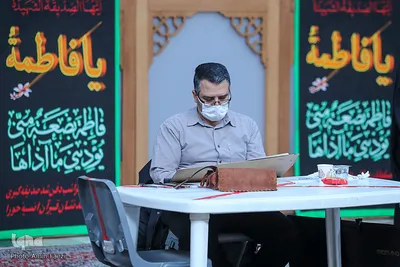 بداهه نگاری مشق سلیمانی در حرم مطهر شاهچراغ(ع) شیراز