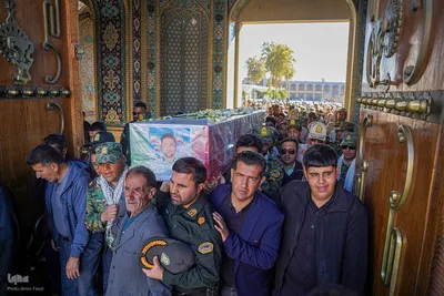 تشییع پیکر مطهر سرهنگ شهید احسان بخشنده در شیراز