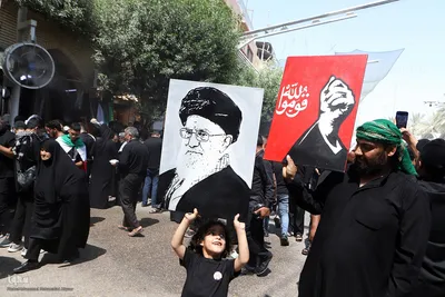 تشییع پیکر مطهر رهبر شهید در کربلا