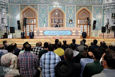 حضور و سخنرانی در اجتماع زائران و مجاوران حرم مطهر رضوی