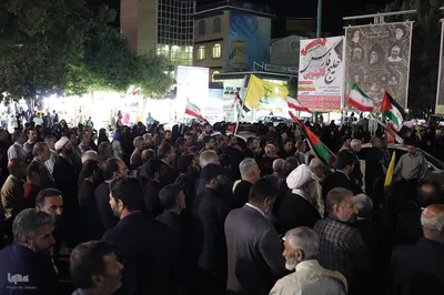 اجتماع مردم ملایر در محکومیت جنایت های رژیم صهیونیستی ‎