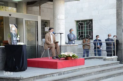 مراسم وداع با پیکر محمد محمدپور مدیرکل فرهنگ و ارشاد اسلامی آذربایجان شرقی