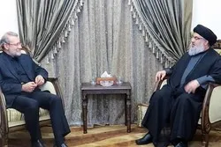 Laridschani trifft sich mit Sayyed Hassan Nasrallah