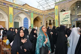 اهتزاز پرچم گنبد منور حضرت عبدالعظیم (ع)