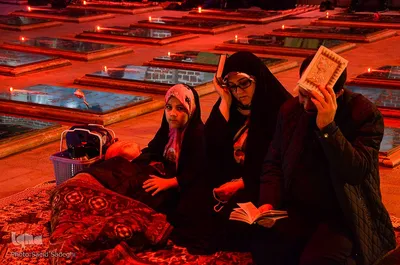 مراسم پرفیض شب ۱۹رمضان، در گلزار شهدای وادی رحمت