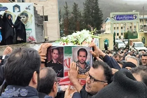 تشییع پیکر مطهر شهید باقری در زیرآب سوادکوه + عکس