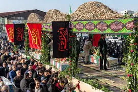تشییع پیکر مطهر ۴ شهید گمنام دفاع مقدس در کرج‎‎