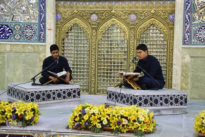 ترتیل‌خوانی نوجوانان در حرم کریمه اهل‌بیت(س)