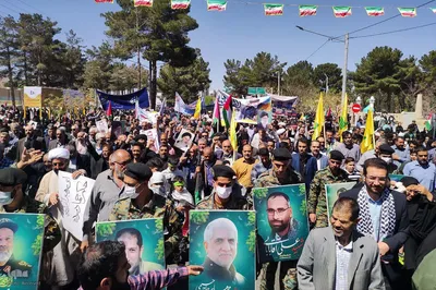 خروش مردم خراسان جنوبی در راهپیمایی روز قدس