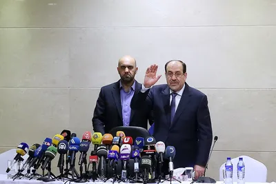 کنفرانس مطبوعاتی نوری المالکی معاون رئیس جمهور عراق