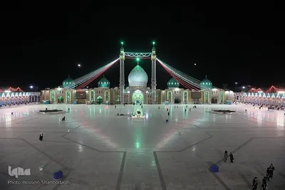 چراغانی مسجد جمکران در آستانه نیمه شعبان