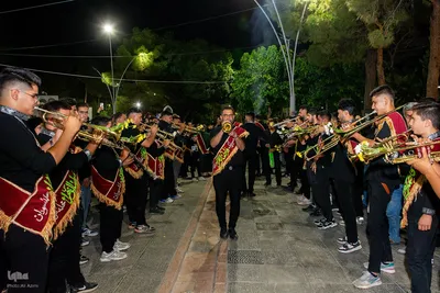 عزاداری شب هشتم محرم در گلستان شهدای اصفهان