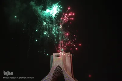 مراسم نورافشانی میدان آزادی
