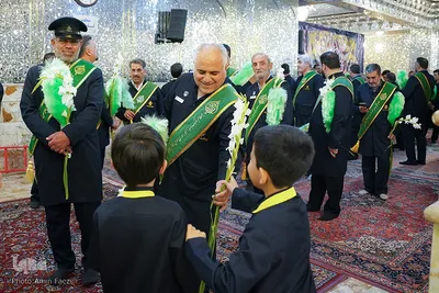 حال و هوای حرم شاهچراغ در شب شب میلاد امام رضا(ع)