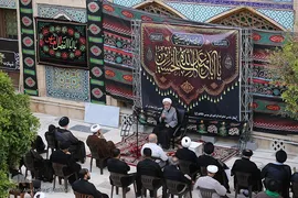 دسته عزاداری طلاب و روحانيون شیراز در سومين روز شهادت امام حسین(ع)