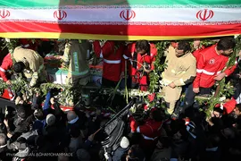 مراسم تشییع ۱۶آتش نشان شهید حادثه  پلاسکو