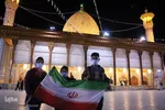 نورافشانی آسمان حرم شاهچراغ(ع)