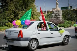 حرکت کاروان شادی عید غدیر در همدان