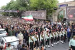 تشییع پیکر بسیجی شهید «امیر حسین‌پور» در تبریز‎