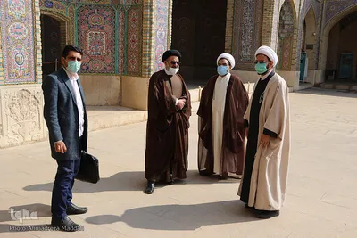 بازدید شرکت کننده طلاب حاضر در دوره تربیت مربی بین‌الملل از مسجد نصیرالملک شیراز ‎‎