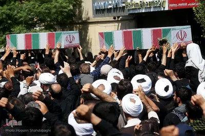 ⁨تشییع 7 شهید گمنام دفاع مقدس در سالروز شهادت امام جعفر صادق(ع)⁩