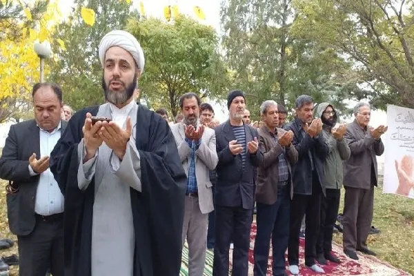 نماز طلب باران در لاهرود اقامه شد