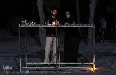 مراسم شام غریبان حسینی در امامزادگان محمد(ع) و سکینه خاتون(س) کرج