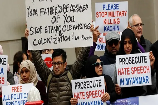 Kecaman Kebijakan-kebijakan Anti Islam Myanmar di London