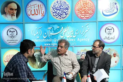 حضور محمد پنجعلی، پیشکسوت فوتبال در غرفه ایکنا