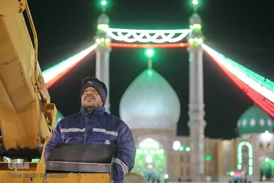 چراغانی مسجد جمکران در آستانه نیمه شعبان