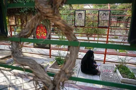 گلباران مزار شهدا در دارالرحمه شیراز