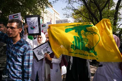 تجمع پرشور دانشگاهیان علوم پزشکی شیراز در محکومیت جنایات رژیم صهیونیستی‎
