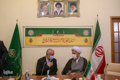 دیدار سعید اوحدی رئیس بنیاد شهید و امور ایثارگران با آیت‌الله لطف‌الله دژکام تولیت آستان مقدس حضرت شاهچراغ (ع)