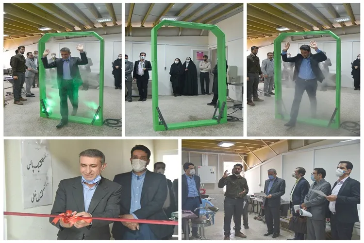ساخت گیت چند‌منظوره ضدعفونی در زمان شيوع كرونا از سوی دانشجوی شیرازی